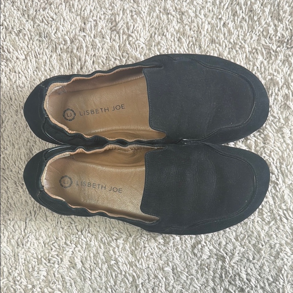 Bethlehem Joe Black Scallop-Edge Leather Loafers - Picture 10 of 10